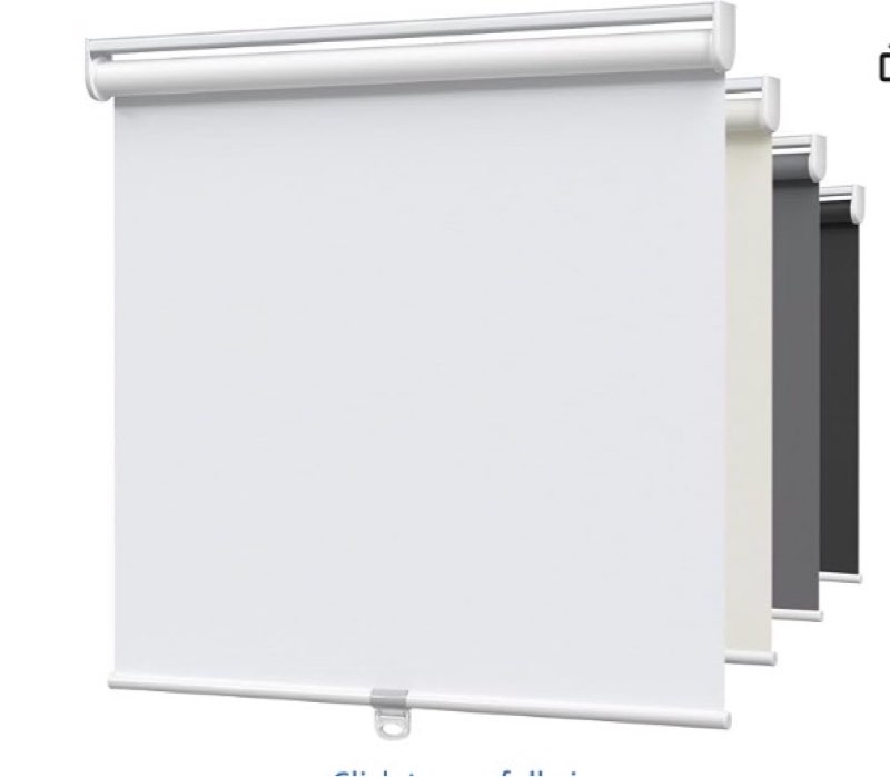 MYshade Blackout Cordless Roller Shades, Room Darkening Free-Stop Roll Up Blinds for Windows, Pull Down Blocking Blind for Home and Office, Easy to Install, 23" X 72", White