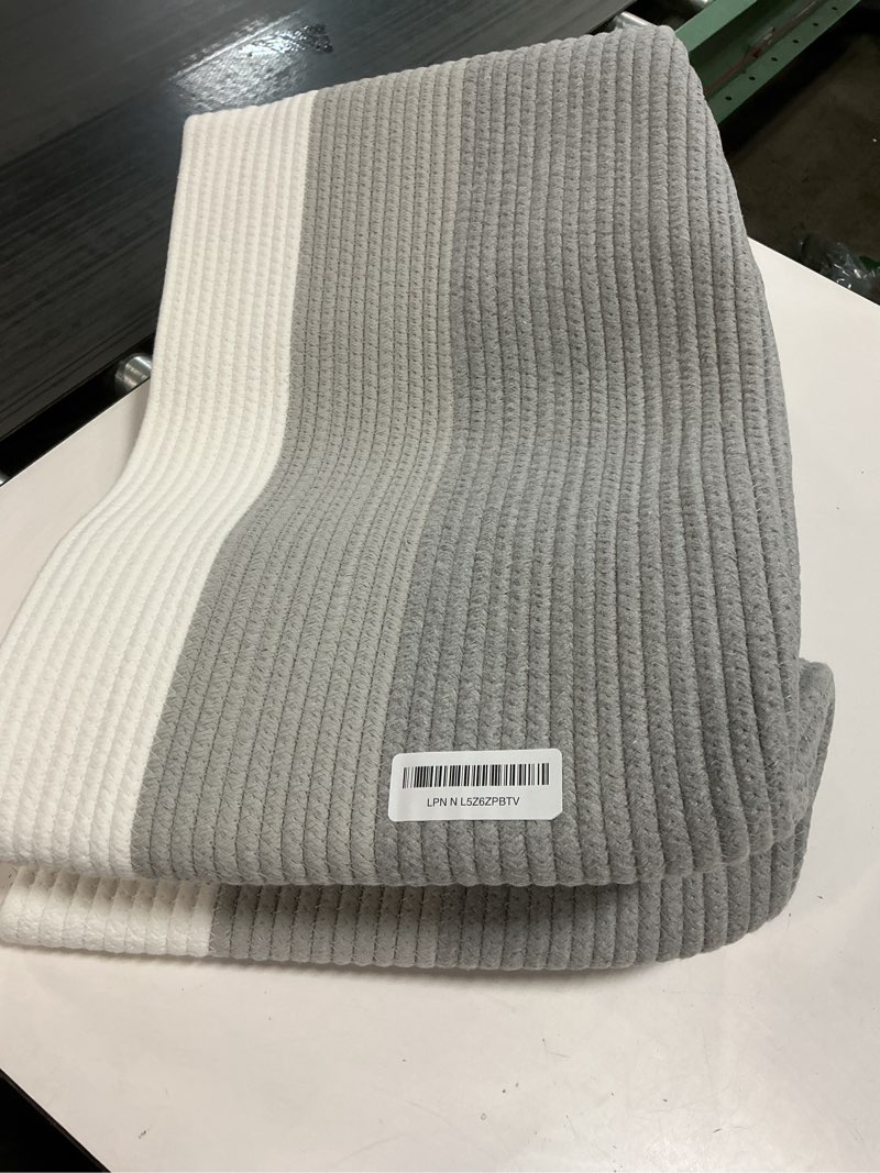 Condition photo showing Good Condition for LISM 95L Cotton Rope Woven Laundry Basket,Laundry Hamper for Blanket Clothes Storage,Grey