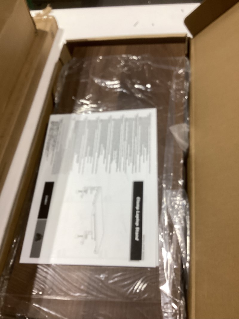 Condition photo showing New/Like New for Ergonomic Clamp-On Laptop and Computer Monitor Riser Stand with Drawer, 21.6 x 9.8 inch - Dark Brown|Laptop Stand for Desk, Monitor Riser, Desk Organizer, Office Desk Home Workspace