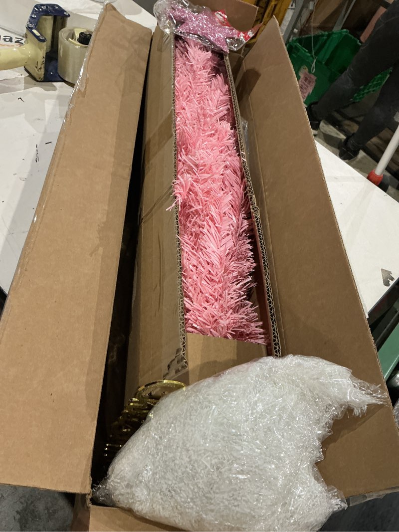 Condition photo showing Good Condition for 4ft artificial christmas tree, xmas pine tree with metal xmas tree stand,pink christmas tree for holiday, home, office, party decoration