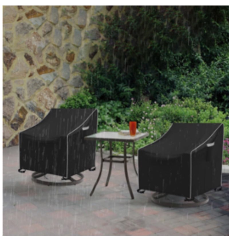 Waterproof Outdoor Swivel Lounge Chair Covers 2 Pack