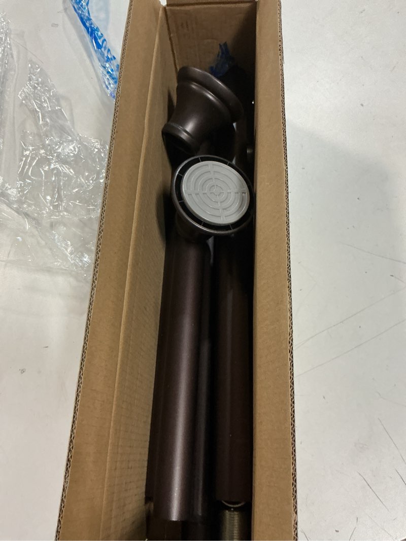 Condition photo showing As Is for Curtain Rods for Windows 16 to 144 Inches Adjustable Length 1 Inch Diameter Window Curtain Rod with Aluminium End Cap, Antique Bronze Antique Bronze 16" to 144"