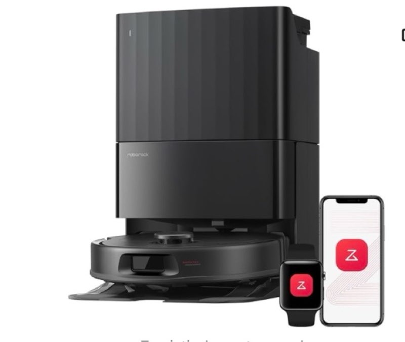 roborock Qrevo S Pro Robot Vacuum and Mop, 18,500Pa Suction, Multifunctional Dock with 167? Mop Self-Cleaning, Smart Obstacle Avoidance, Anti-Tangle Brush, Liftable Spinning Mop, Black