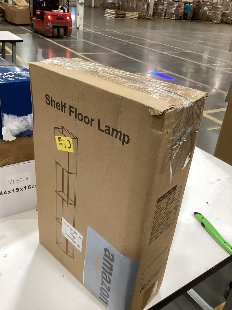 Condition photo showing As Is for shelf floor lamp