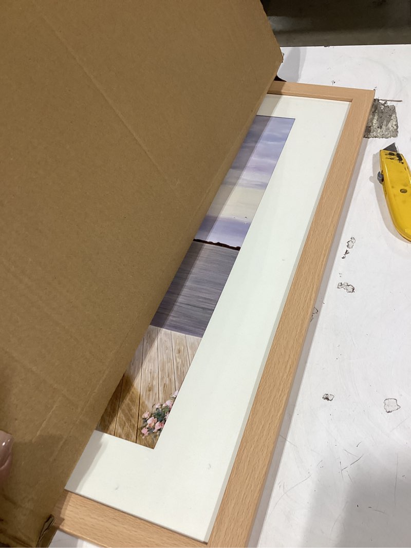 Condition photo showing Good Condition for vnvnk 17x22 frame black, perfect for 17x22 inch picture without mat or 12x18 inch picture with mat, home wall decor picture frame-1 pcs 17x22 black