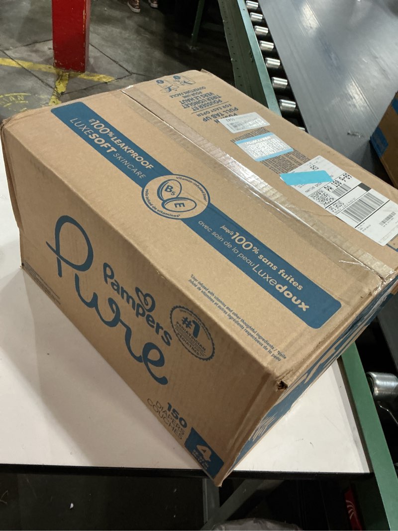 Condition photo showing New/Like New for Pampers Pure Protection Baby Diapers, Size 4, 150 Count, Up to 100% Leakproof, Premium Plant-based Skin Protection, Hypoallergenic Soft Diapers Size 4 150