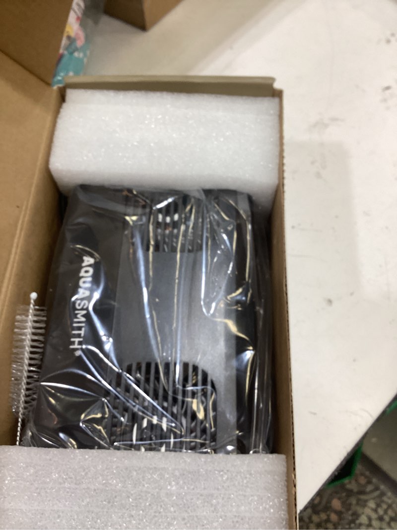 Condition photo showing Good Condition for aquasmith aquarium chiller fan,fish tank cooler with temperature control,minimum setting 59?,auto start/stop,refrigeration effect 3-7?,3-speed modes,for axolotl seawater freshwater coral grass tank black