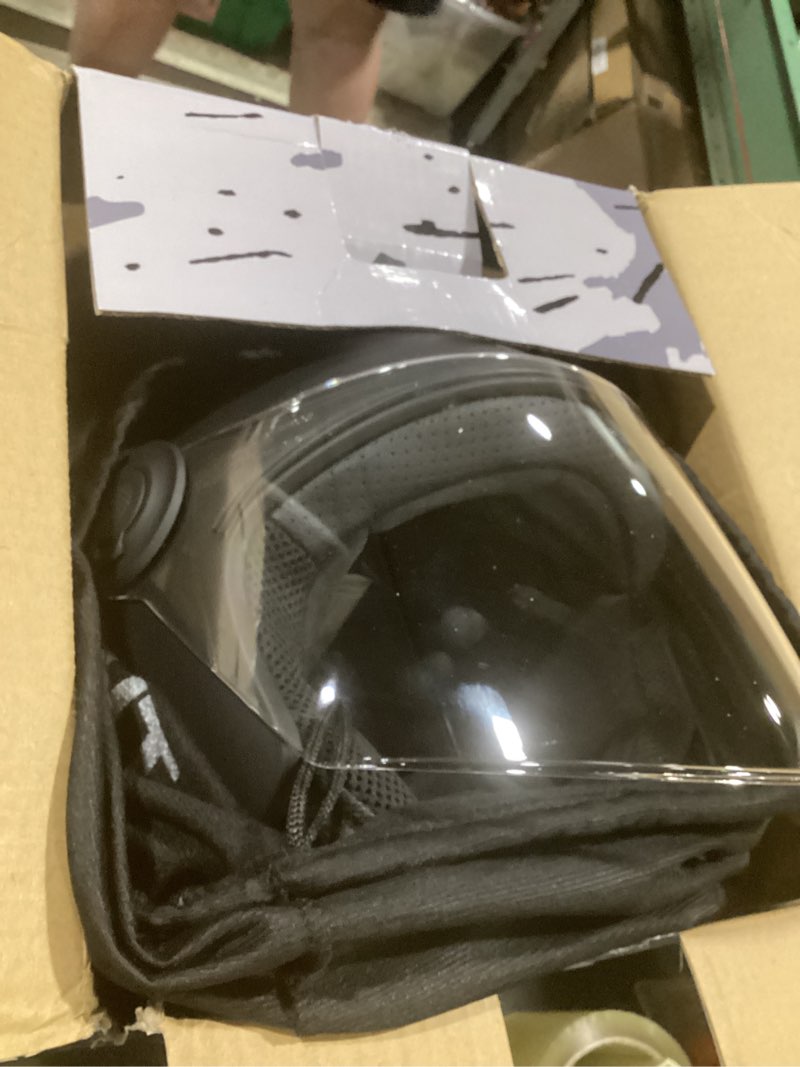 Condition photo showing Good Condition for triangle open face motorcycle helmet retro 3/4 helmets with clear visor for men women dot approved large matte black