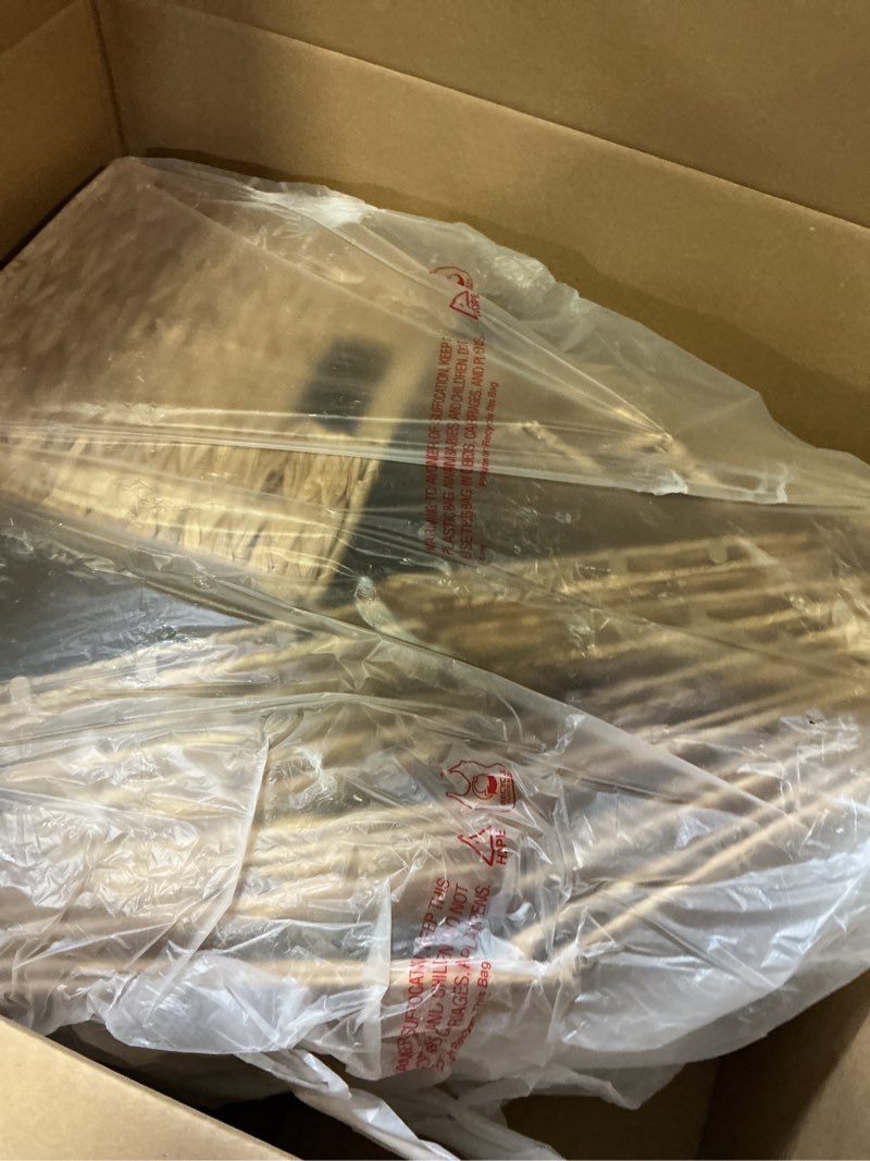 Condition photo showing Good Condition for Wicker Storage Cubes 11.2x11.2x11.2inch Cube Baskets Set of 4 Pcs,Collapsible Water Hyacinth Baskets,Handwoven Storage Baskets for Shelves,Kitchen or Outdoor