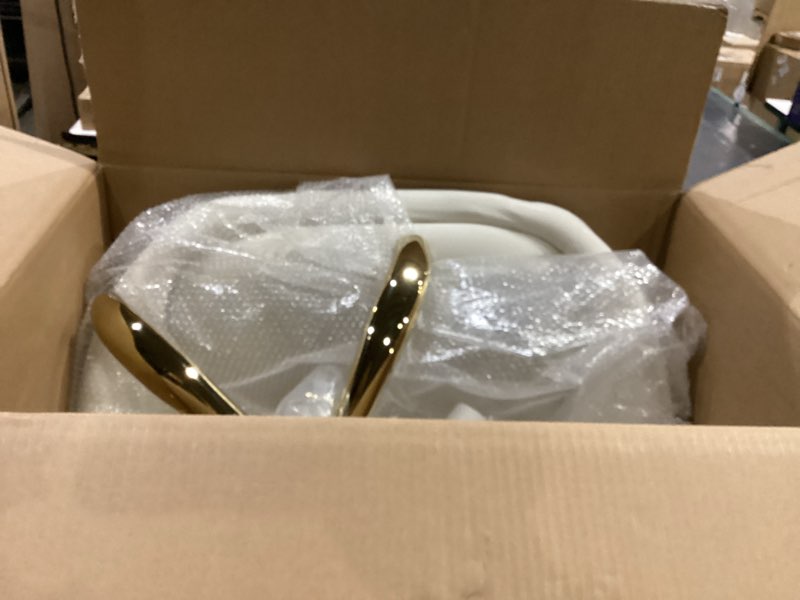 Condition photo showing Good Condition for Vanity Chair with Wheels, Comfy Home Office Desk Chairs Adjustable Modern Velvet Makeup Vanity Chairs for Bedroom Living Room-Beign Beige Gold Foot