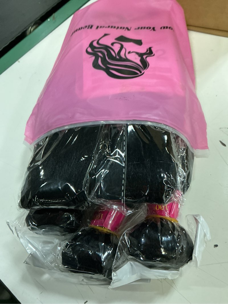 Condition photo showing New/Like New for kinky straight bundles yaki straight bundles human hair 16 18 20 inch 12a 100% unprocessed virgin full and thick 3 bundles, silky soft, no shedding, no smell, no tangle kinky straight bundles 16 18 20 inch