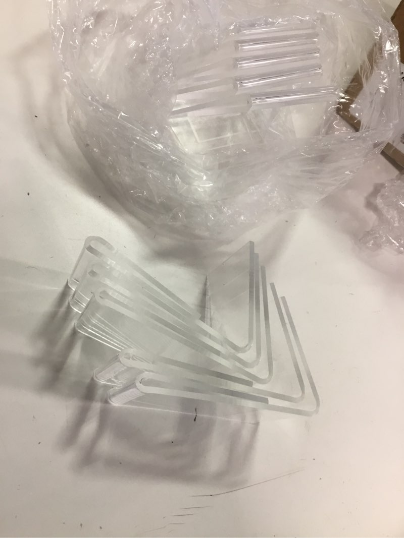 Condition photo showing Good Condition for Angled L-Shaped Sign Holder Frame with Slant Back Design 3\"x 2''High- Portrait/Vertical, 10-Pack