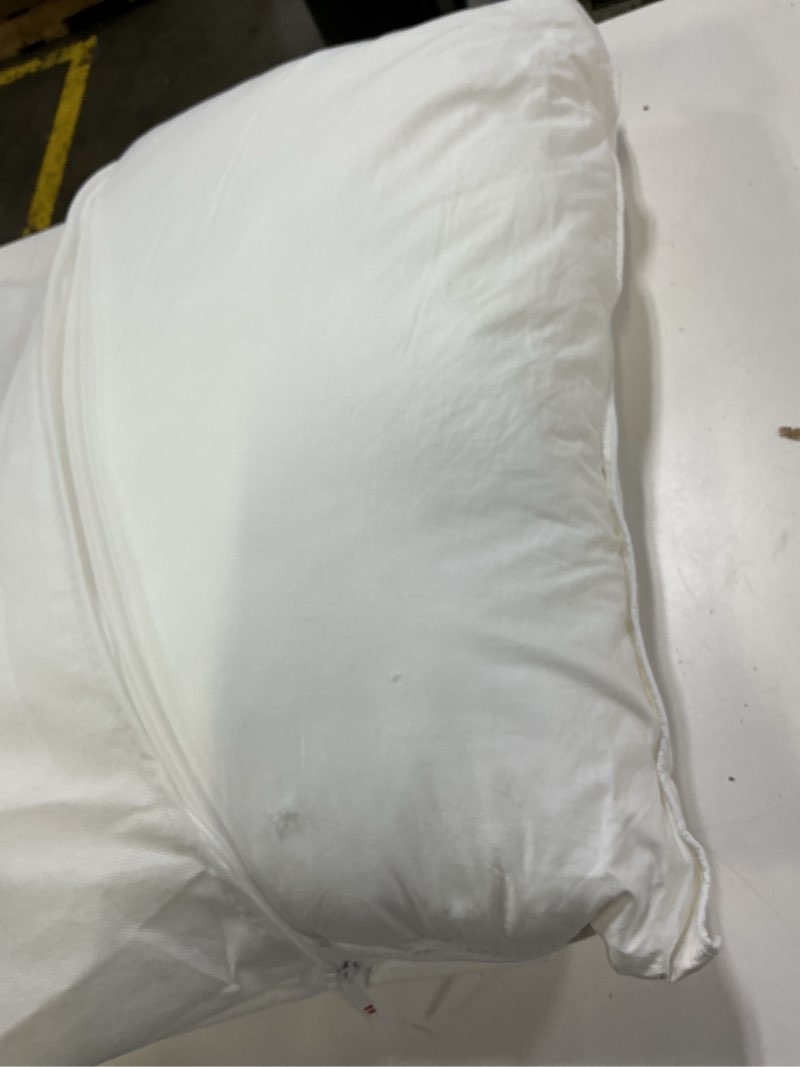 Condition photo showing As Is for quince premium down alternative pillow, standard, medium