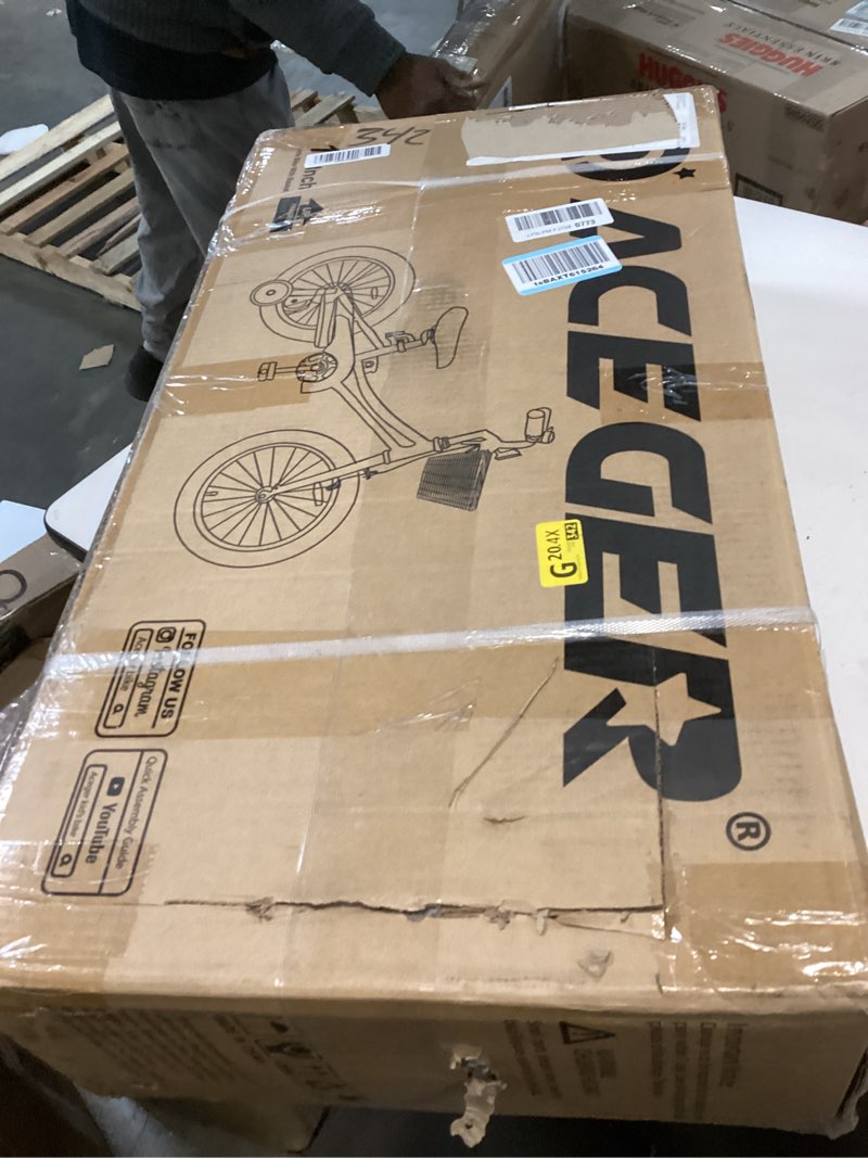 Condition photo showing New/Like New for ACEGER Girls Bike with Basket, Kids Bicycle for 3-13 Years, Included Coaster Brake & Caliper Brake, 14 16 18 Inch with Training Wheels, 20 24 26 Inch with Kickstand but no Training Wheels White 14 Inch With Training Wheels