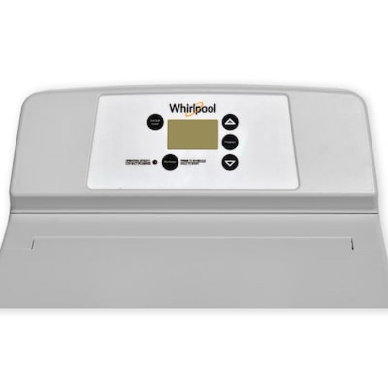 Condition photo showing As Is for whirlpool 33000 grain water softener for hard water and iron reduction