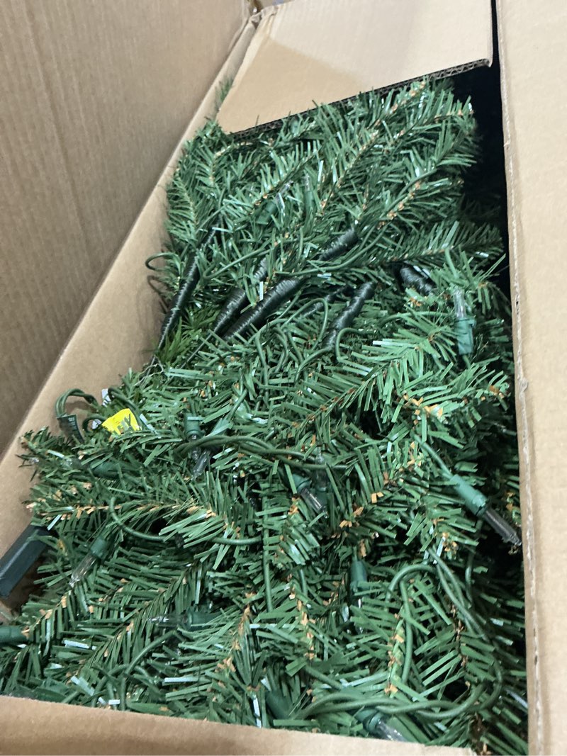Condition photo showing New/Like New for national tree company 4 ft pre-lit dunhill fir mini artificial christmas tree, 200 warm white led lights, 559 tips, includes stand, green 4ft tree