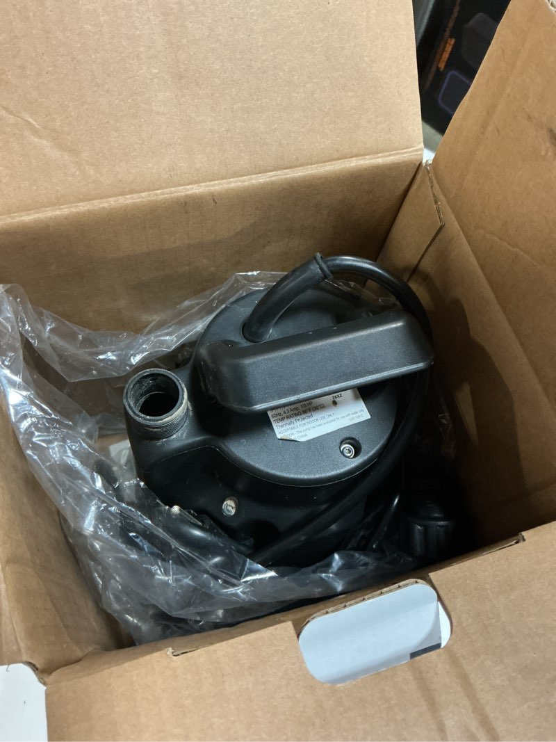 Condition photo showing As Is for utilitech 1/3-hp 115-volt 30-gpm thermoplastic submersible utility pump