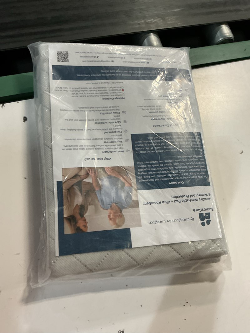 Condition photo showing New/Like New for positioning bed pad w/ 6 reinforced handles, waterproof, washable, fast-drying cooling fabric transfer pad for lifting, turning & repositioning elderly patients (gray, 36" x 36", pack of 1)