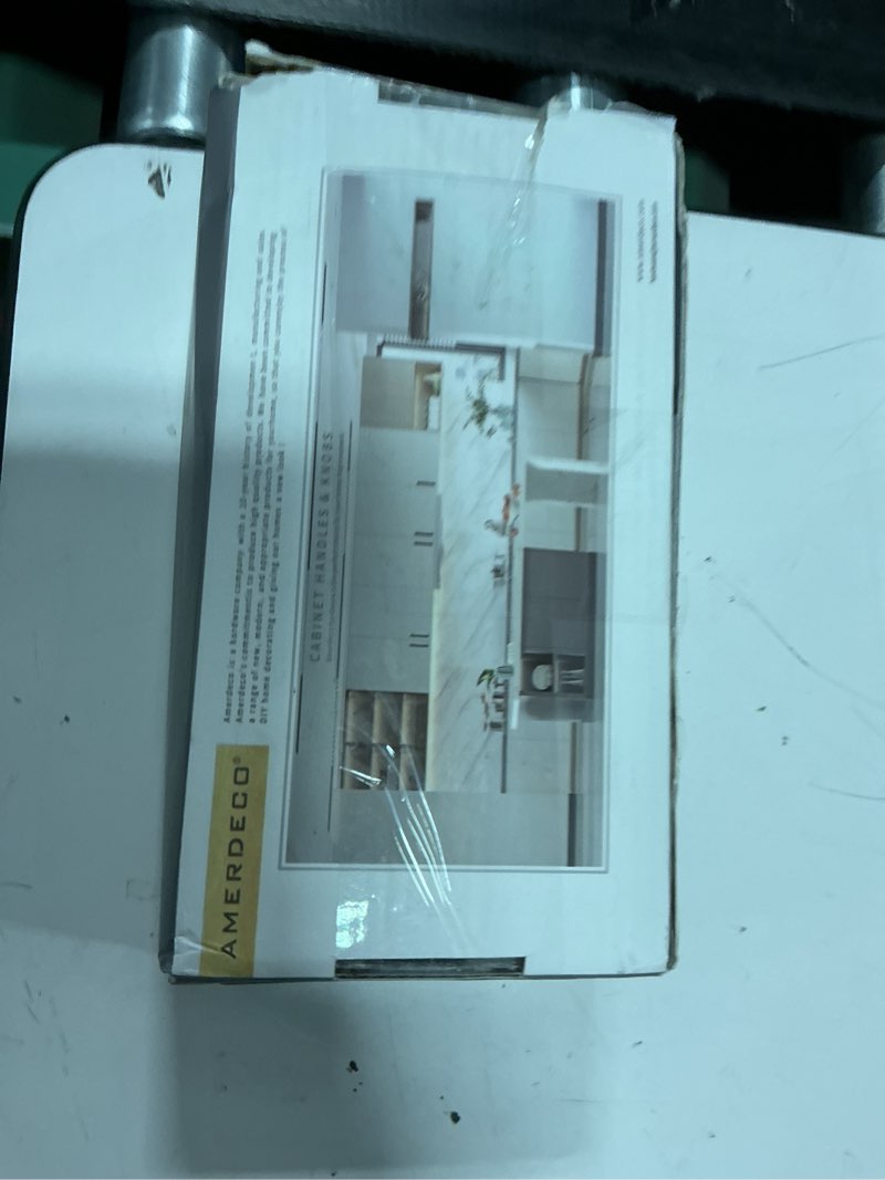Condition photo showing New/Like New for amerdeco 10 pack brushed gold cabinet pulls 5 inch(128mm) hole centers kitchen cabinet handles cabinet hardware zinc pull handle easy to install zh0060 5"/128mm hole center 10 pack brushed gold
