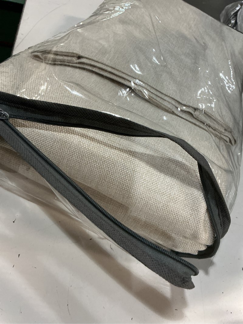 Condition photo showing Good Condition for 100% blackout shield linen blackout curtains for bedroom 96 inches long, back tab/rod pocket living room drapes, thermal insulated blackout curtains 2 panels set, 50" w x 96" l,cream cream 50"w x 96"l (pack of 2)