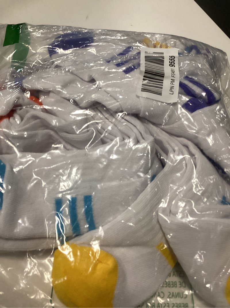 Condition photo showing Good Condition for comfoex 10 pairs girls crew long athletic socks for 4-6 6-8 8-10 years old kids calf sports cotton socks half cushioned white 10 pairs 4-7 years