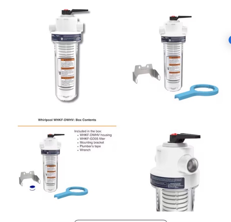 Whirlpool Sediment Whole House Water Filtration System Single-Stage 4-GPM
