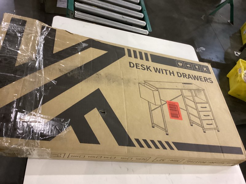 AODK 32-Inch Small Computer Desk with Fabric Drawers, Kids Girls Teen Study Writing Desk for Bedroom