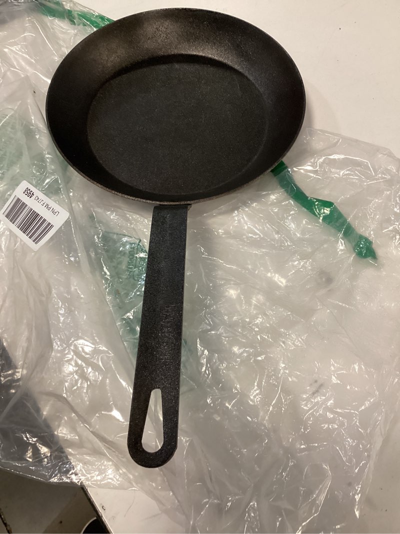 Condition photo showing As Is for Lodge Pre-Seasoned Carbon Steel Skillet - Use in the Oven, on the Stove, on the Grill, or Over a Campfire - 10 Inch
