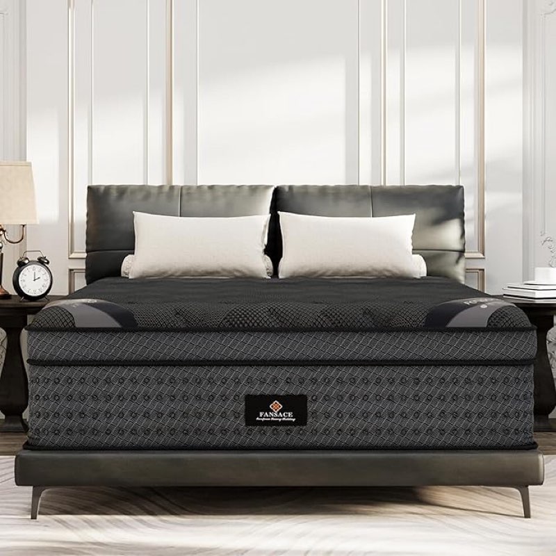 king size mattress (high-end upgraded) hotel-level luxury 14 inch hybrid king mattress in a box, coo