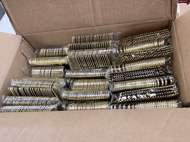Condition photo showing Good Condition for bucla 600 pieces gold plastic silverware - disposable gold utensils - heavy duty plastic cutlery set- 200 forks, 200 spoons, 200 knives for party & wedding 7.5inch-silverware set gold