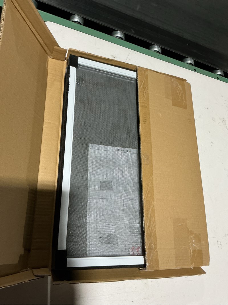 Condition photo showing Good Condition for flyzzz adjustable sliding window screen horizontal (15.74 ''h x 21-40''w) 2 packs expandable window screen replacement for home medium 15.74 inches high by 21-40 inches wide 2 packs
