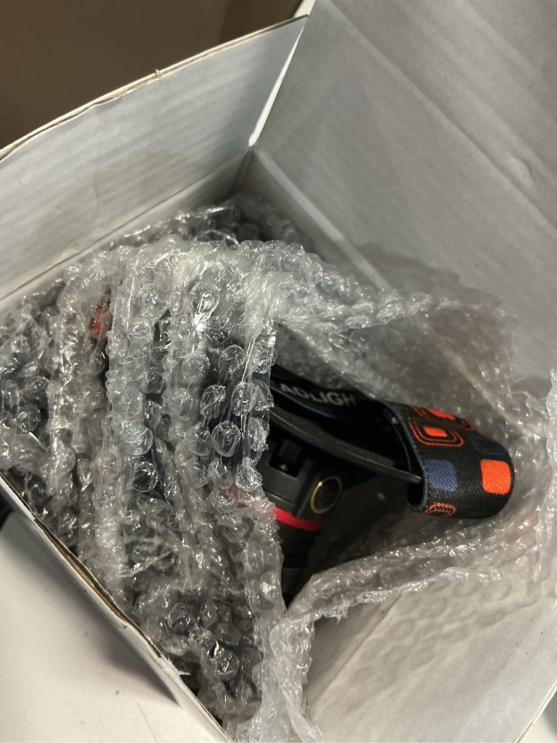 Condition photo showing Good Condition for rechargeable headlamp 99000 high lumens, super bright led head lamp with motion sensor, 12 modes, ipx7 waterproof, 125° adjustable, zoomable headlight for adults, camping, cycling, running t45