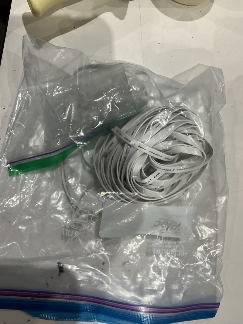 Condition photo showing As Is for jadaol cat 6 ethernet cable 50 ft, 10gbps support cat8 cat7 network, flat rj45 lan patch cable, high-speed wired internet cable for router, modem, switch, gaming consoles, pc, streaming devices, white 50ft flat white