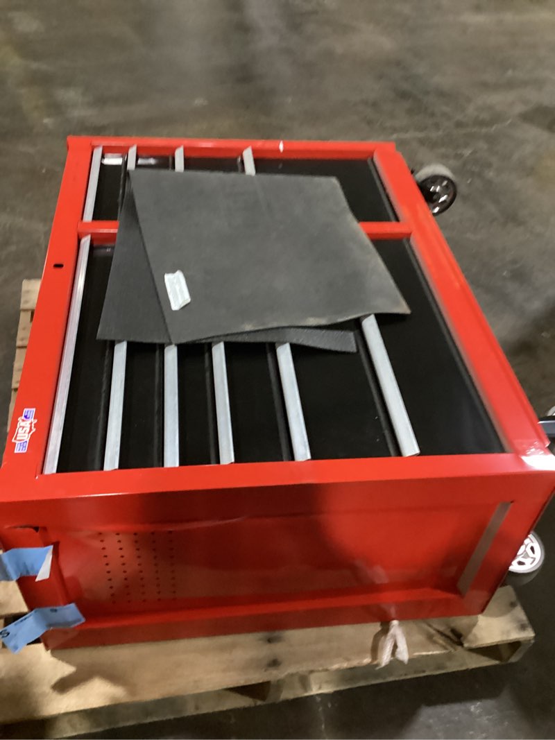 Condition photo showing As Is for CRAFTSMAN 2000 Series 52-in W x 38.05-in H 10 -Drawer Steel Rolling Tool Cabinet ( Red )