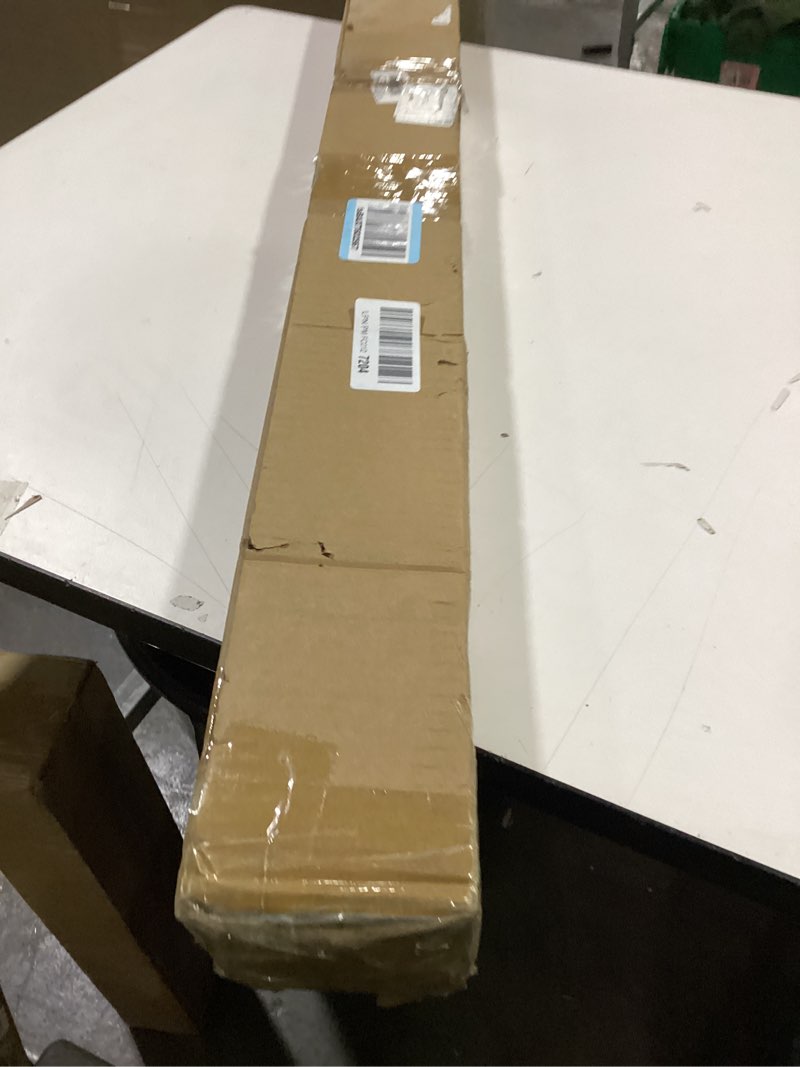 Condition photo showing As Is for FVONZN Tension Curtain Rod 43-124 Inches Extra Long Black Heavy Duty Tension Rods Adjustable Curtain