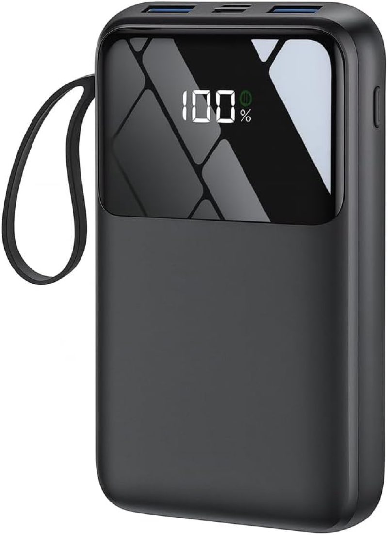 power bank fast charging 27000mah,22.5w portable charger(usb-c input & output), pd 3.0 qc 3.0 external mobile phone batteries,6 output & 2 input, compatible with iphone 17 16 15 14 13 12