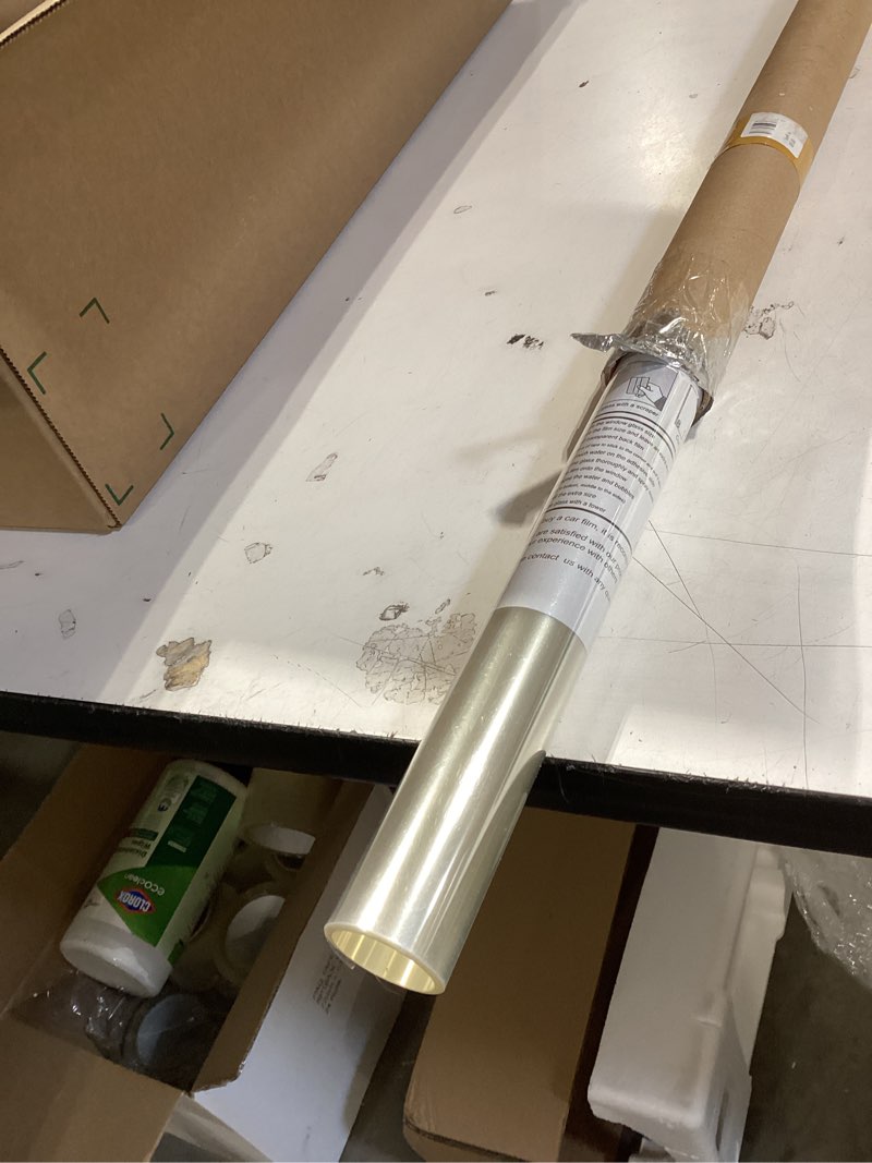Condition photo showing Good Condition for Clear Window Security Film Adhesive Anti Shatter Safety Window Glass Protection Sticker Heat Control Anti UV for Home and Office 2Mil, 20inch x 10feet