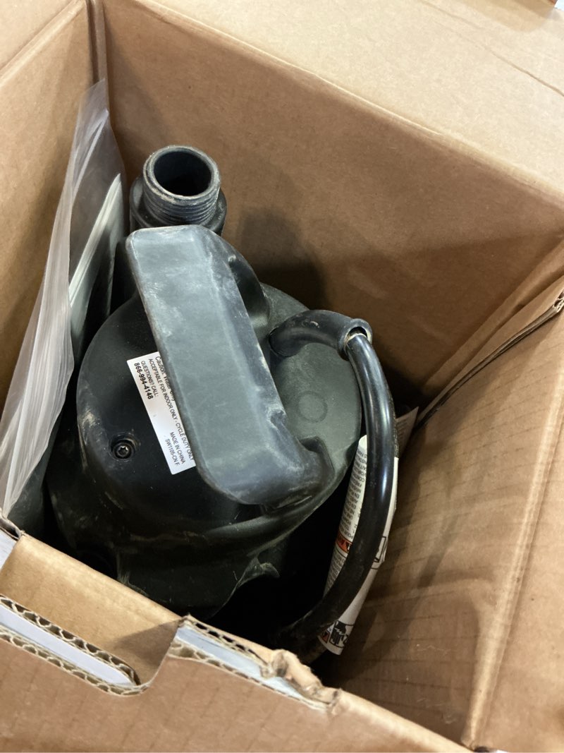 Condition photo showing As Is for utilitech 1/6-hp 115-volt 25-gpm thermoplastic submersible utility pump