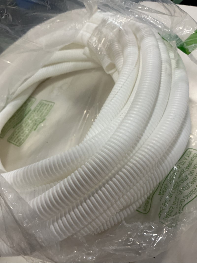 Condition photo showing Good Condition for meccanixity split wire loom tubing 3/4"(20mm) id 50ft(15m) with installation tool, heat & cold resistant -40f to 257f plastic flexible conduit cord protector for electrical wires cable, white 3/4"(20mm) id x 50ft(15m) white