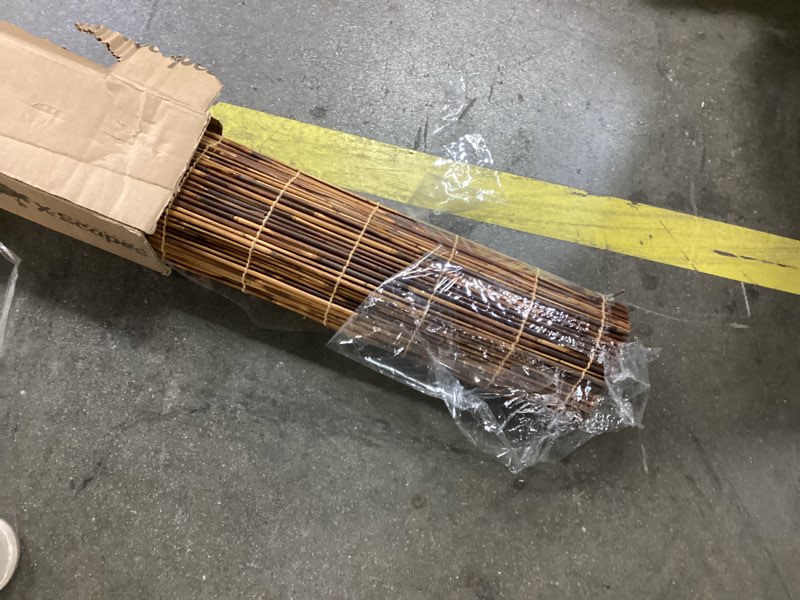 Forever Bamboo Light-Filtering Cord-Free Bamboo Reed Roll-Up Blind Shades for Windows Manual Roman Blinds Coffee 72 in W x 72 in H