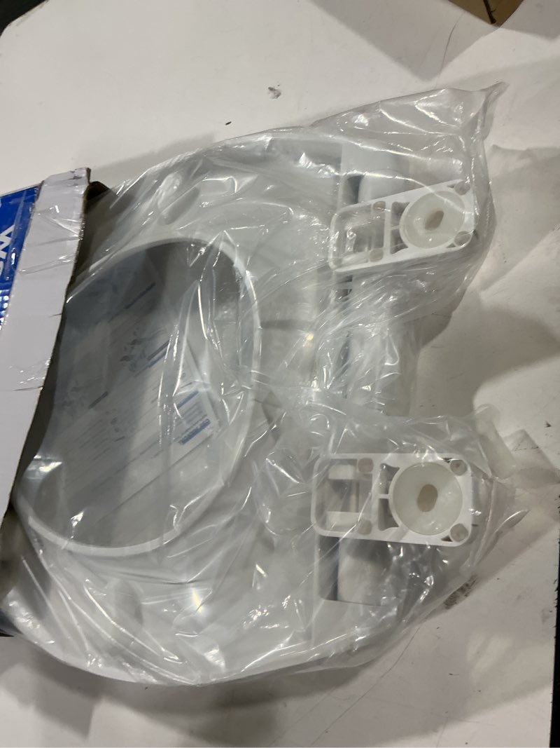Condition photo showing Good Condition for toilet seat round with slow close hinges, four bumpers, two sets of parts, white toilet seat round, slow close, never loosen and easily remove, plastic, white round white - adult seat