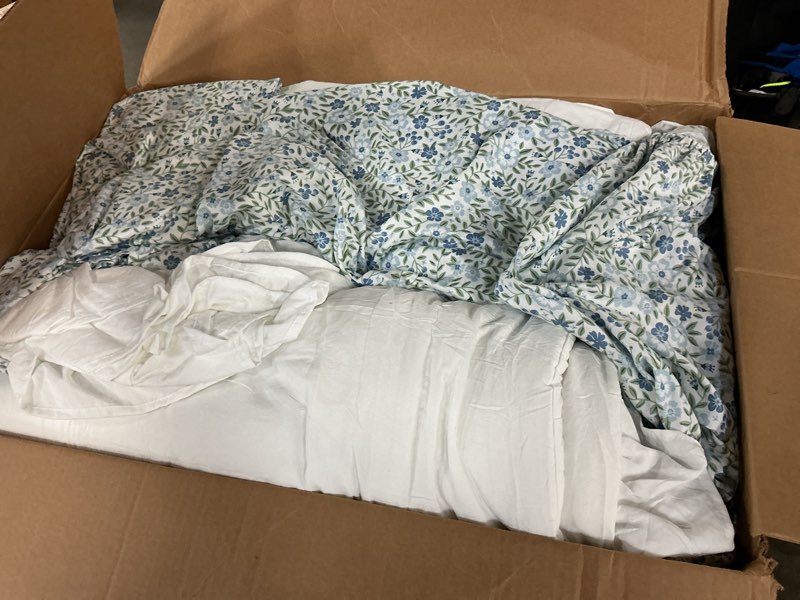 Condition photo showing As Is for Floral bedding, size unknown 