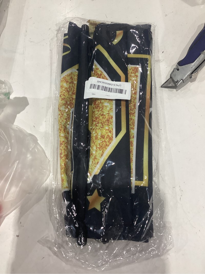 Condition photo showing As Is for 2026 graduation decorations, graduation banner class of 2026, hanging congratulations/congrats grad banner for door and porch, party decor - black black and gold