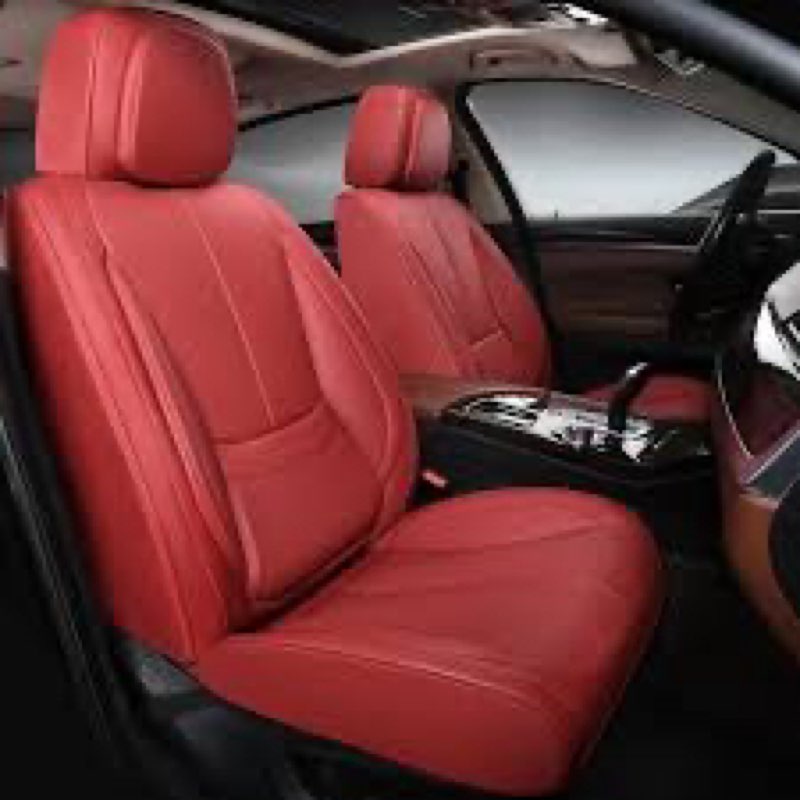 Car Seat Covers, Leather Seat Covers for Cars Full Set, Waterproof and Breathable Suitable for Most SUV/Truck/Sedan/Automotive 2 Pack(Beige) 2 Pack Beige