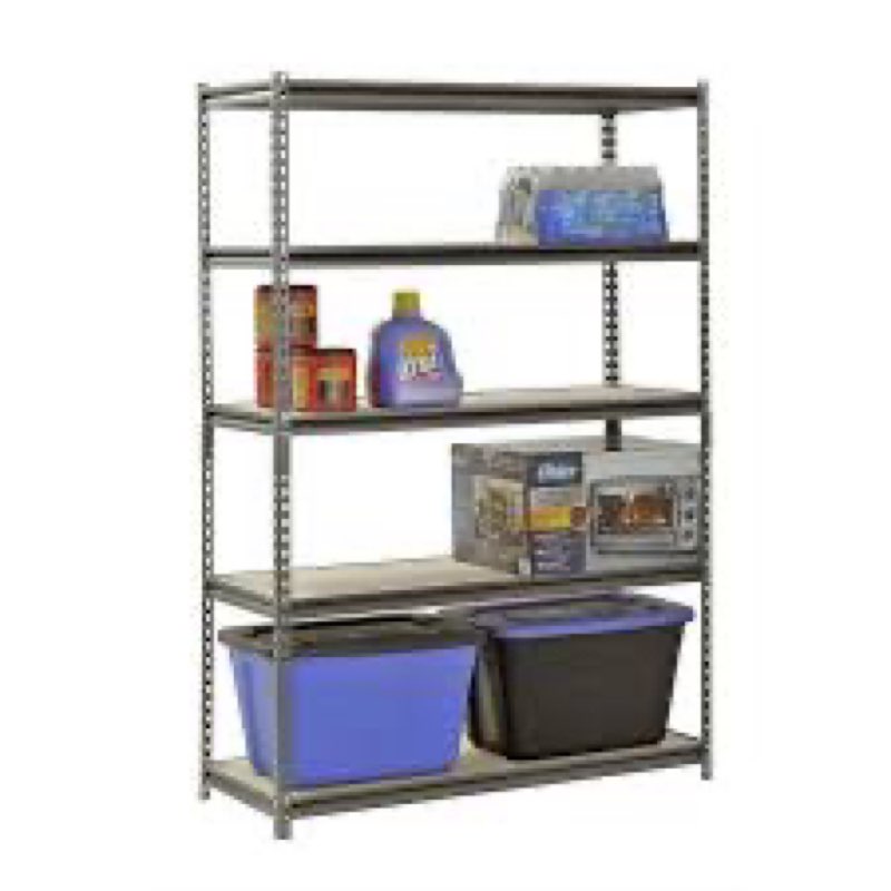 peakpursuit storage shelving unit, 5-tier adjustable metal storage shelves, 48\" l x 18\" w x 72\" h he(similar to stock photo)