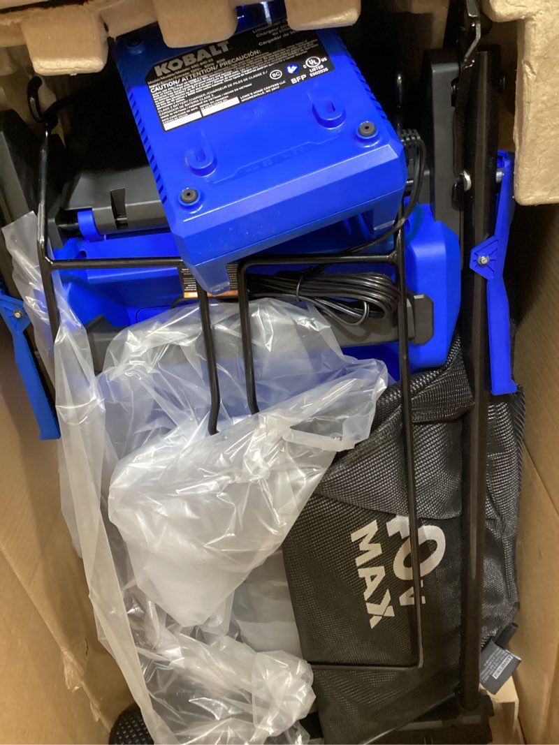 kobalt 40-volt 21-in brushless battery push lawn mower 6 ah (battery and charger included)