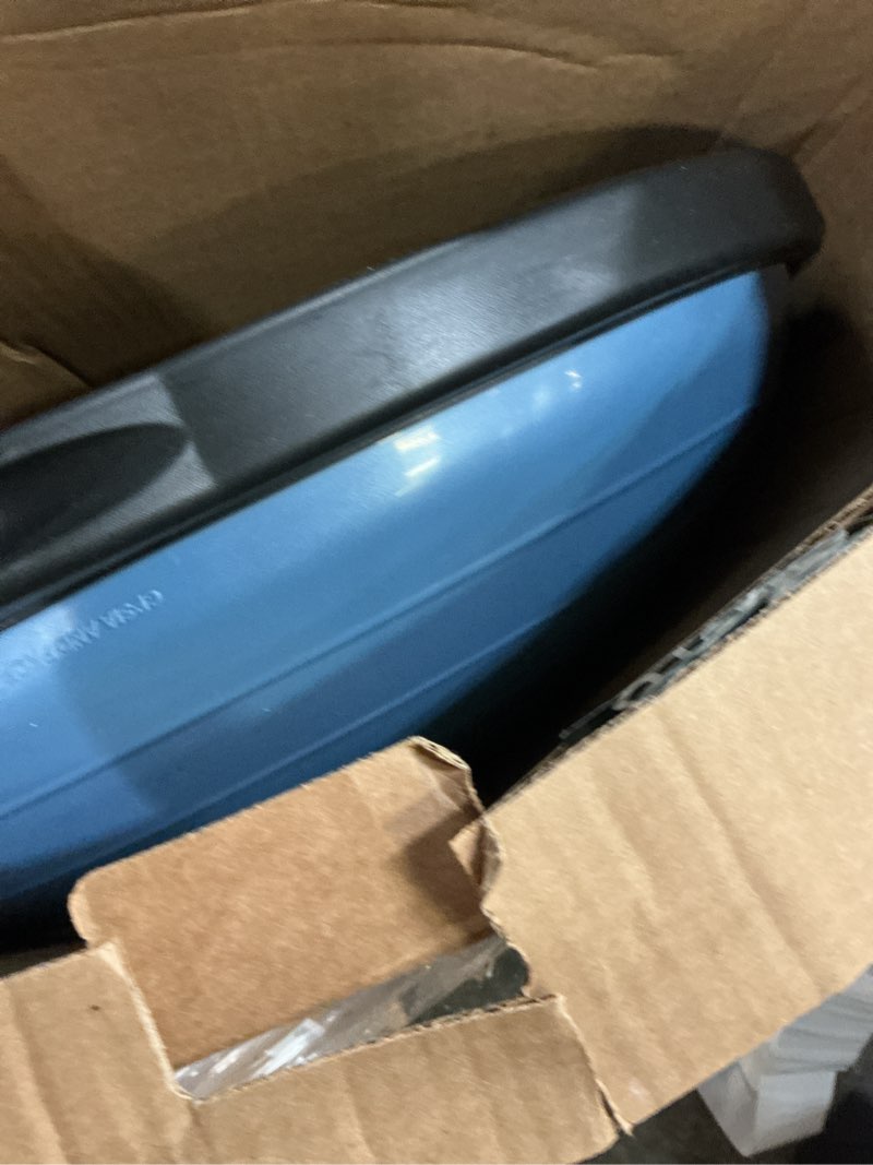 Condition photo showing Good Condition for bosu balance ball exercise trainer, home gym equipment w/guided workouts & pump, 26" inflatable fitness platform for strength training, standing, balancing, and core workout light blue/black