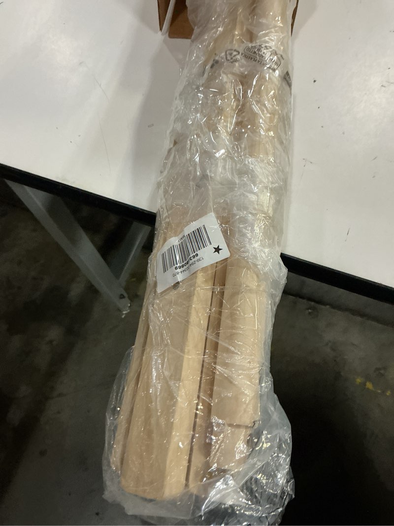 Condition photo showing As Is for mallify wooden baby gym with 6 gym toys, foldable baby play gym, natural pine wood play gym, frame activity center hanging bar, wooden play gym