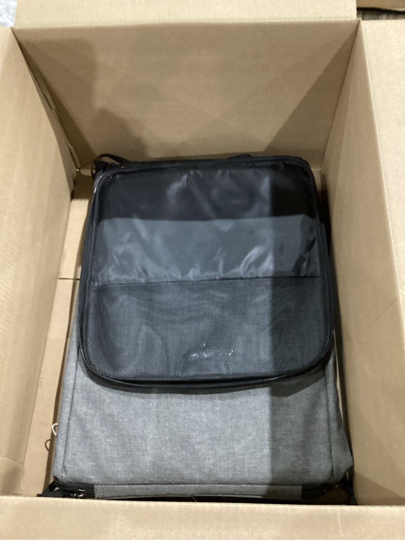 Condition photo showing Good Condition for cat carrier for 2 cats, foldable double cat and dog carrier, small to medium size, 2 front zippered compartments,two pets carrier for travel,mulitple cat carrier (dark gray with flat pocket) gray+ with big pocket