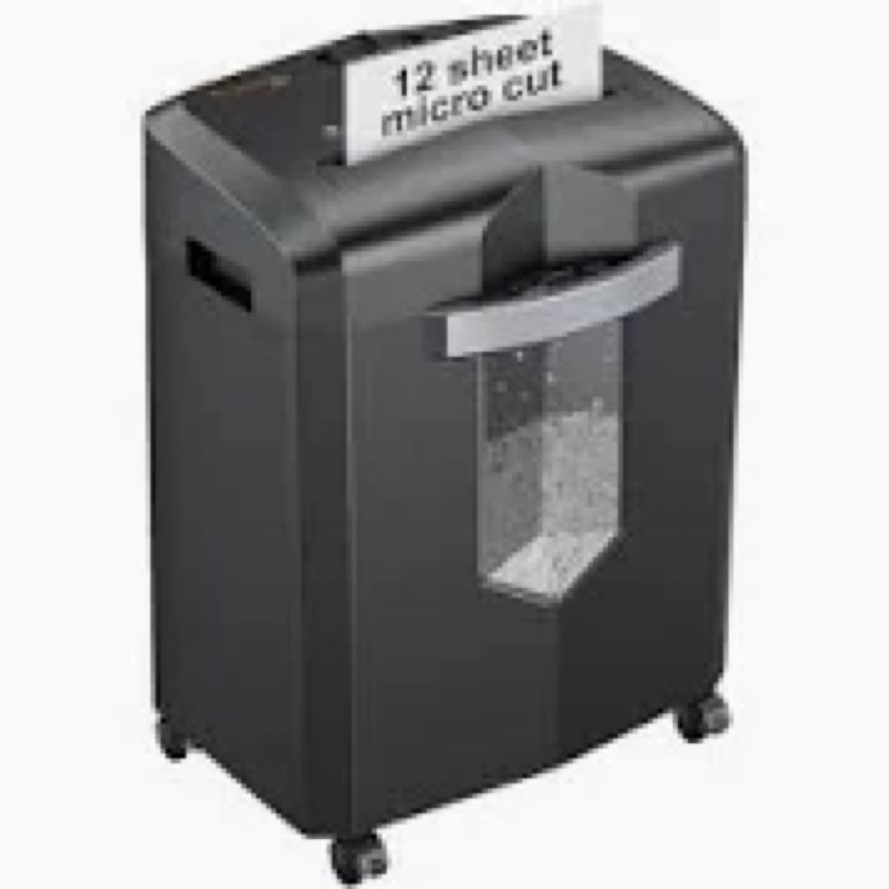 Bonsaii 12-Sheet Micro Cut Shredders for Home Office, 60 Minute P-4 Security Level Paper Shredder fo